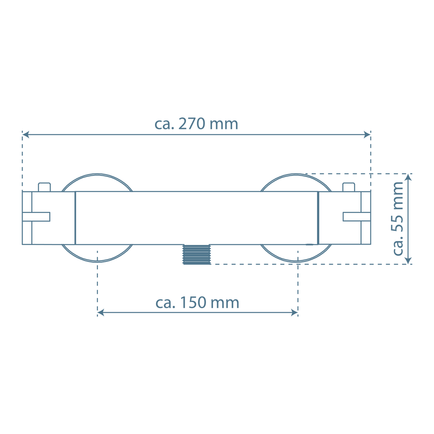 Mitigeur de douche thermostatique Schütte LONDON chromé