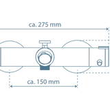 Mitigeur thermostatique de baignoire Schütte LONDON chromé