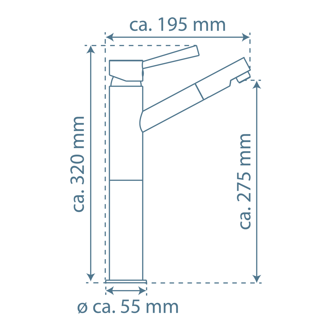 Mitigeur lavabo vasque haut à poser Schütte CORNWALL