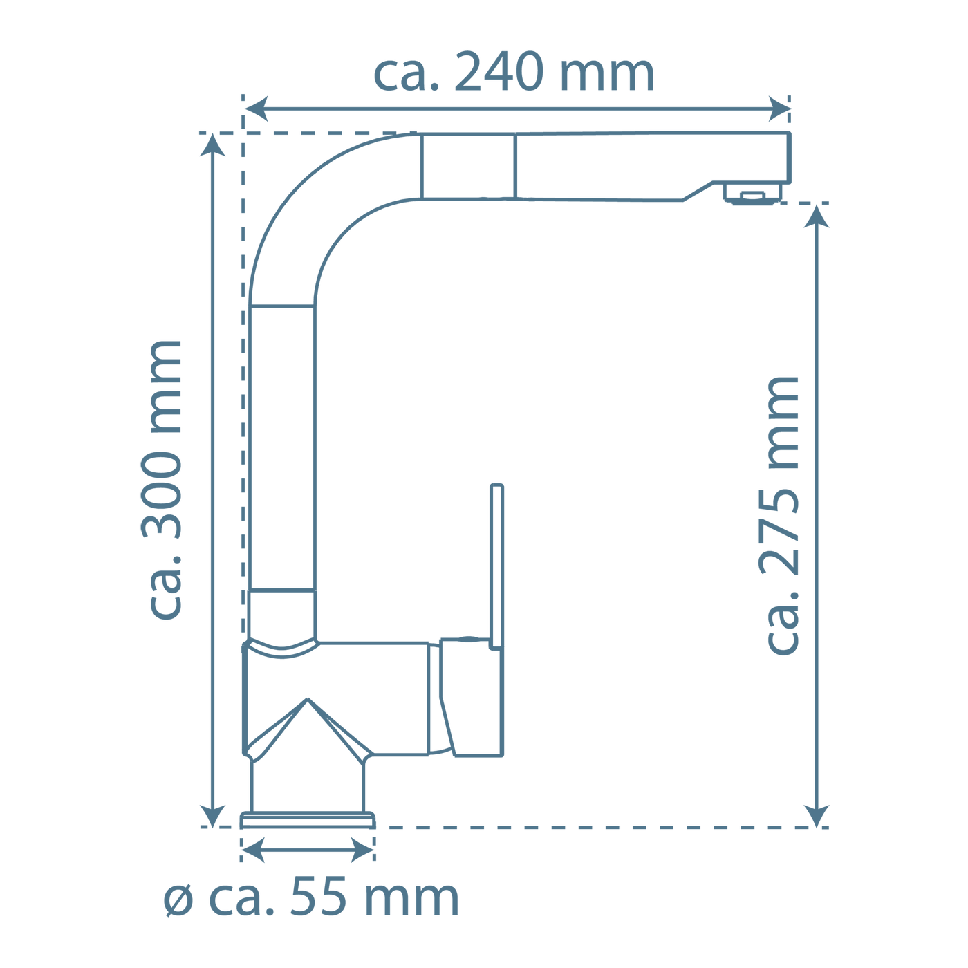 Robinet Douchette Schütte LONDON anthracite mat