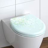 Abattant WC ovale en duroplast FLOWER IN THE WIND avec frein de chute