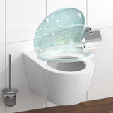 Abattant WC ovale en duroplast FLOWER IN THE WIND avec frein de chute