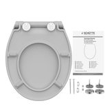 Abattant WC extra fin en duroplast SLIM avec frein de chute Gris clair