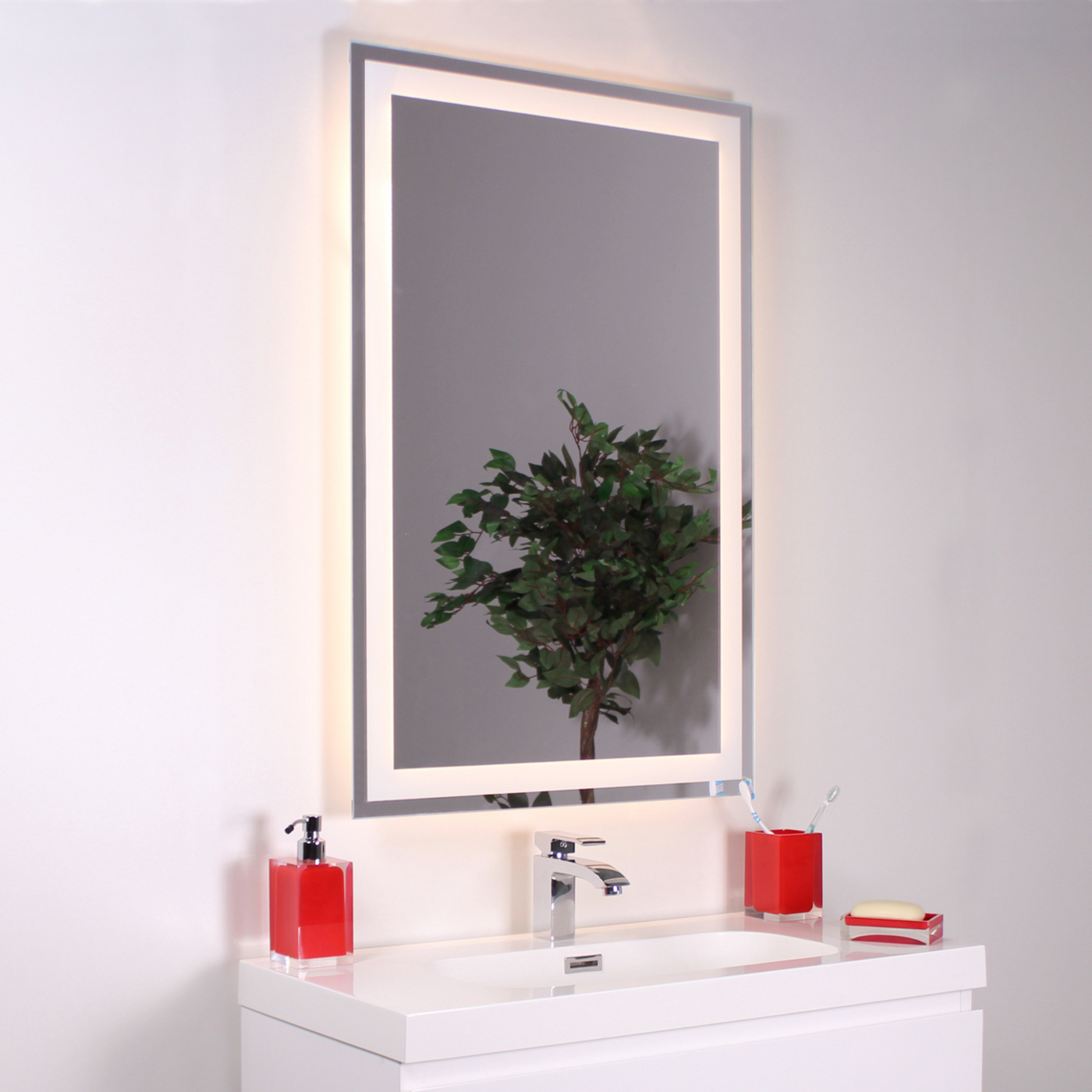 Miroir lumineux LED et anti-buée LIMA 60x90cm