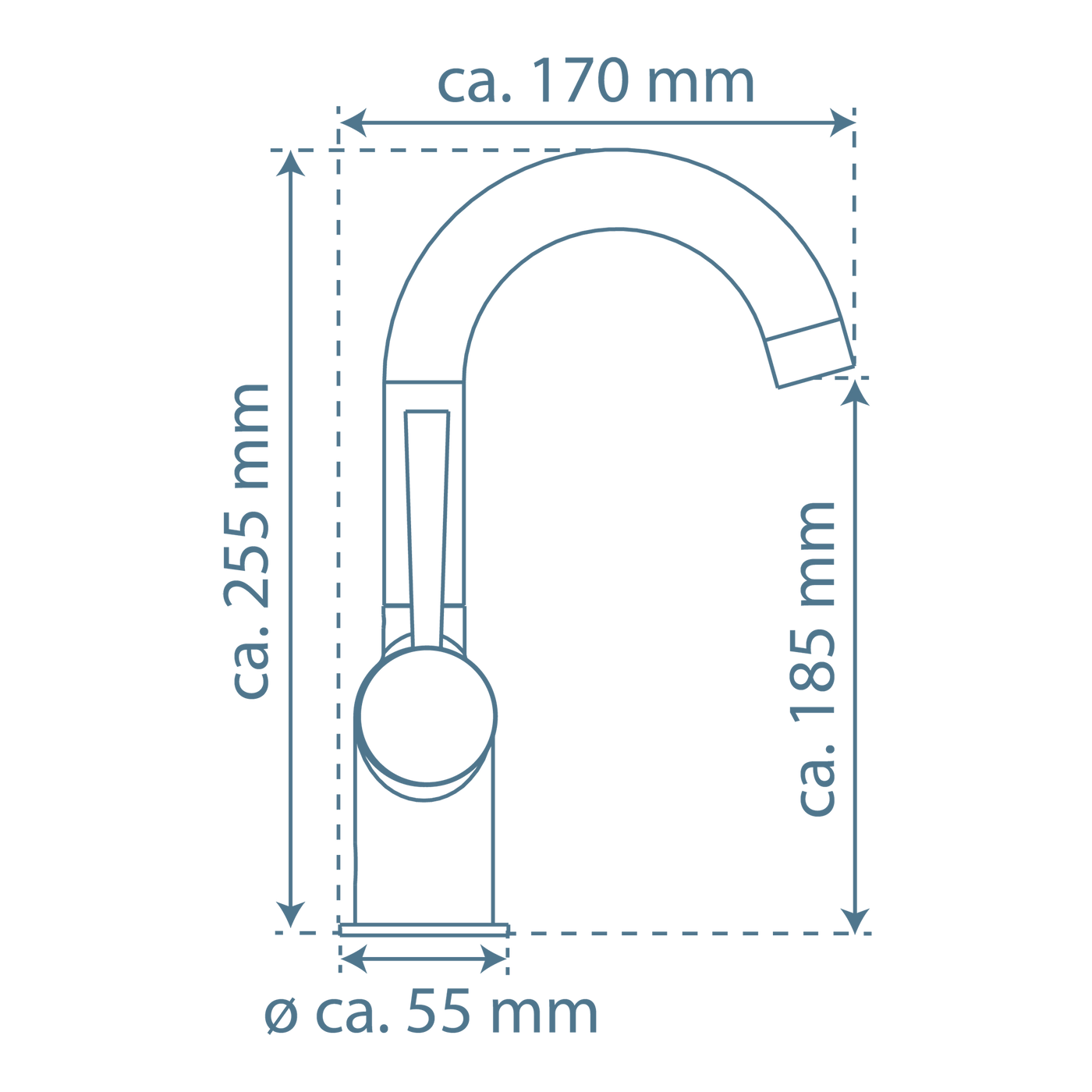 Mitigeur lavabo vasque Schütte CORNWALL chromé