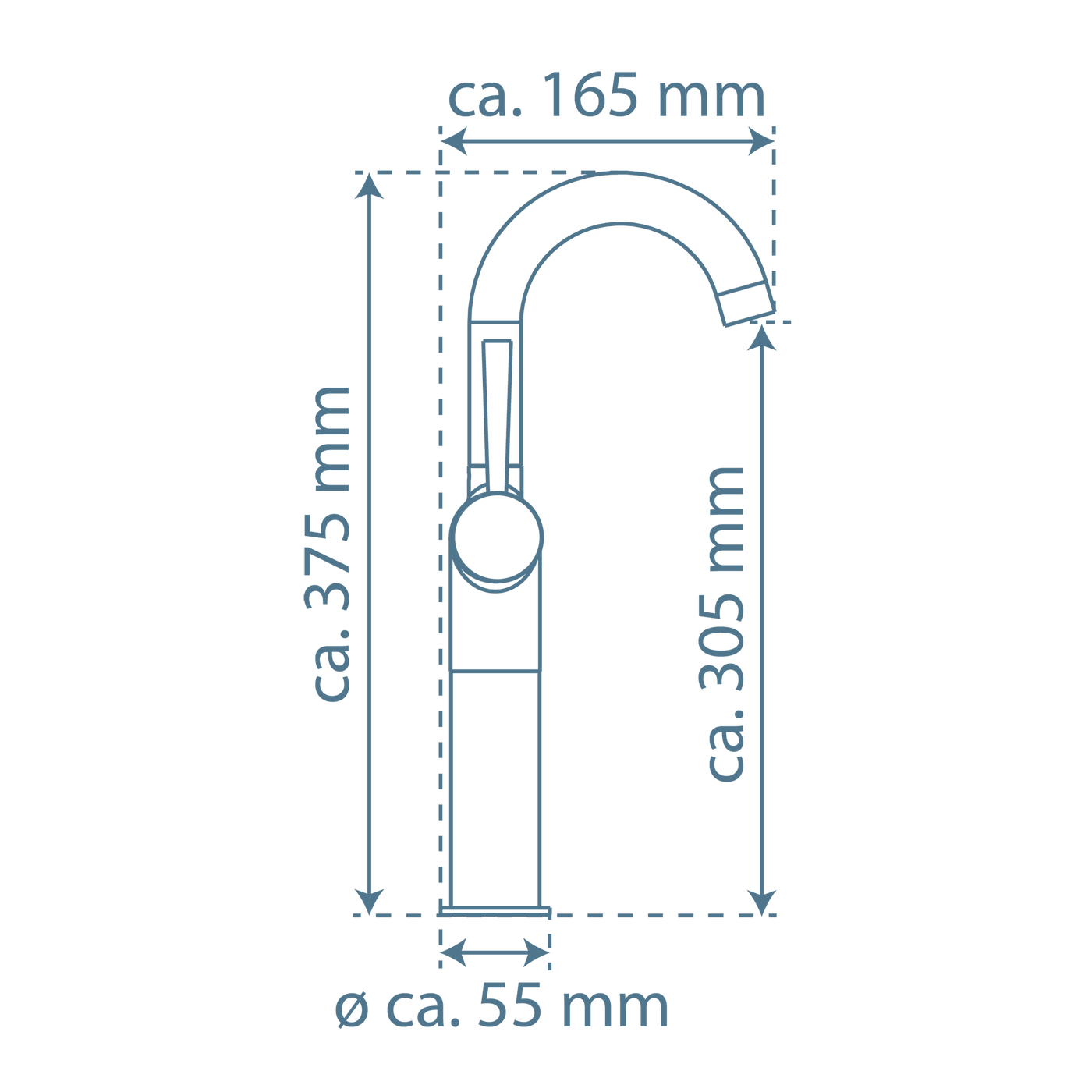 Mitigeur lavabo vasque à poser Schütte CORNWALL chromé