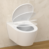 Abattant WC ovale en duroplast blanc avec frein de chute - WHITE