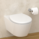 Abattant WC ovale en duroplast blanc avec frein de chute - WHITE