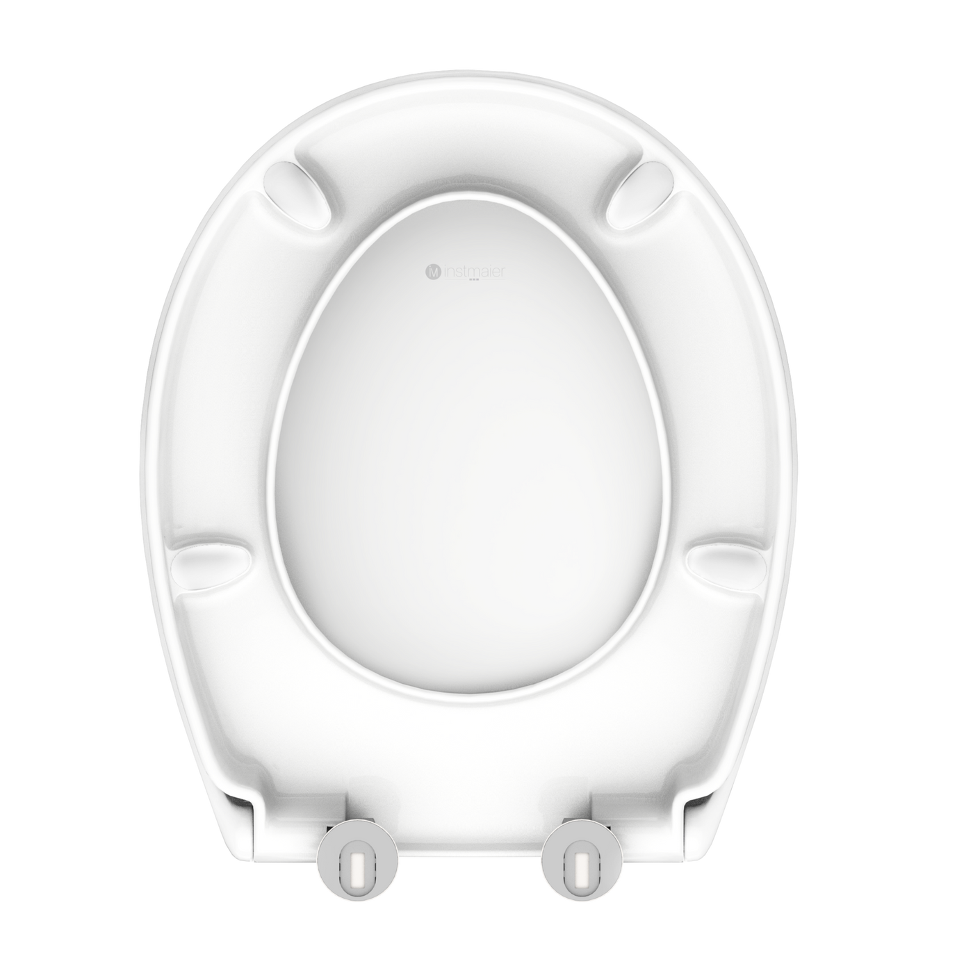 Abattant WC ovale en duroplast blanc avec frein de chute - WHITE