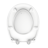 Abattant WC ovale en duroplast blanc avec frein de chute - WHITE