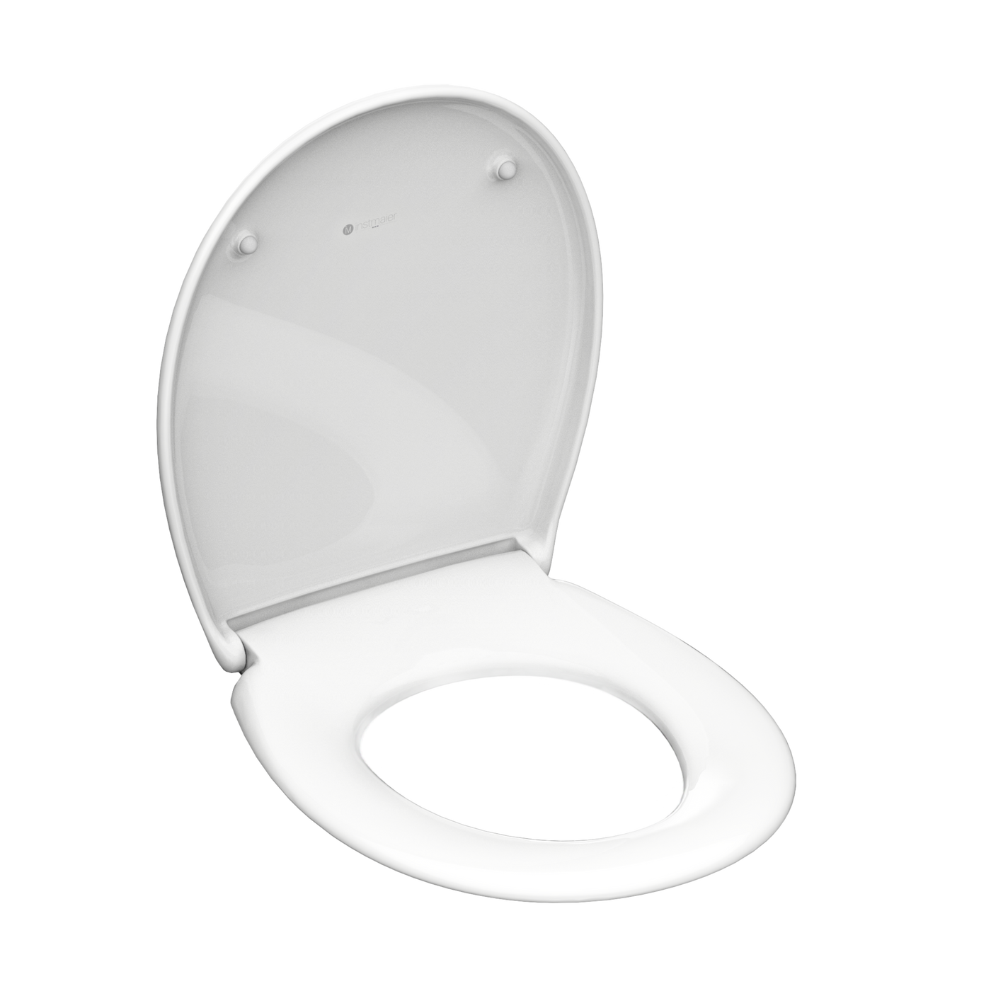 Abattant WC ovale en duroplast blanc avec frein de chute - WHITE