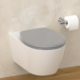 Abattant WC ovale en duroplast gris avec frein de chute - MANHATTAN-GREY