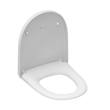 Abattant WC forme en "D" en duroplast blanc avec frein de chute - WHITE