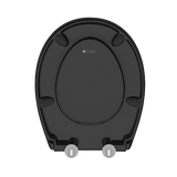 Abattant WC ovale en duroplast noir avec frein de chute - BLACK