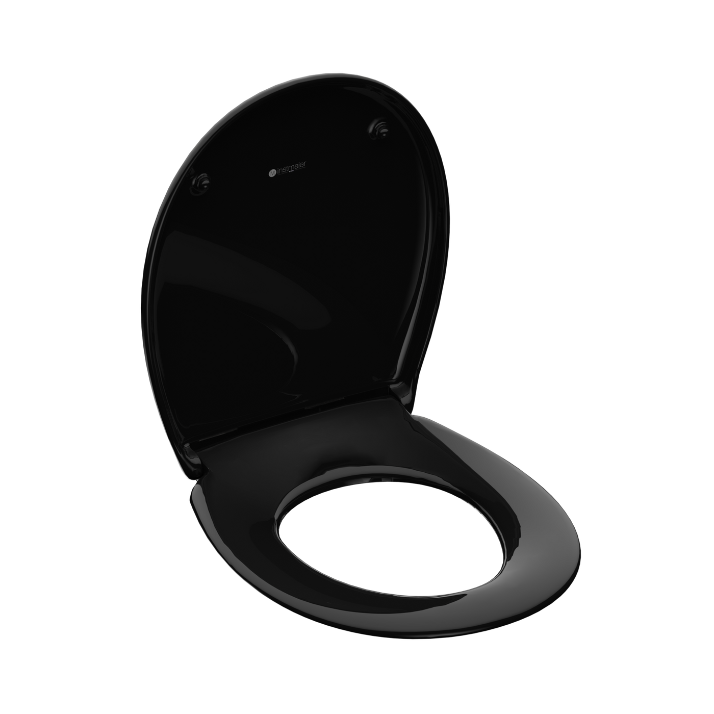 Abattant WC ovale en duroplast noir avec frein de chute - BLACK