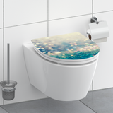 Abattant WC en duroplast gloss MAGIC LIGHT avec frein de chute Turquoise