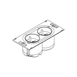 Prise plan de travail COMO - Bloc 2 prises à encastrer noir