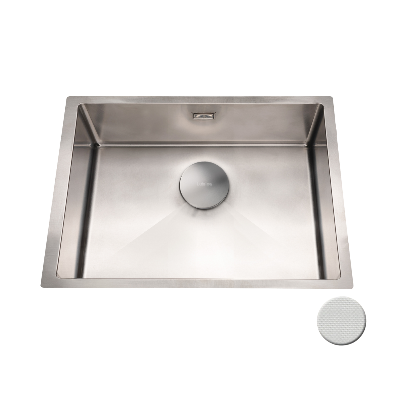 Evier sous-plan inox nid d'abeille VIBRATO Luisina 1 bac 670x450 mm