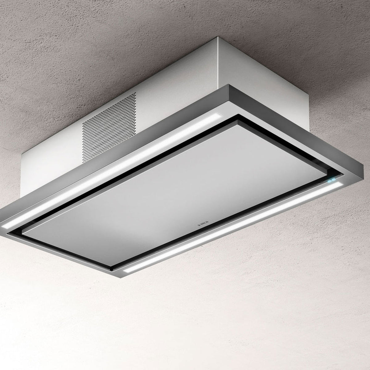 Hotte plafond Elica CLOUD SEVEN inox et blanc 90 cm recyclage