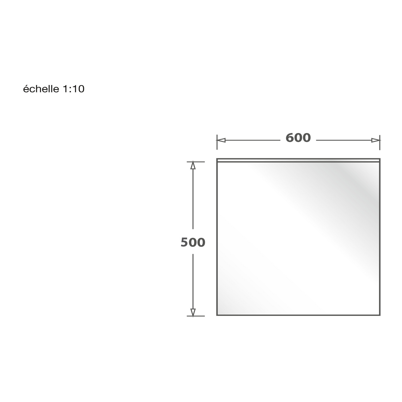 Crédence cuisine fond de hotte verre brillant - Noir 600x500 mm