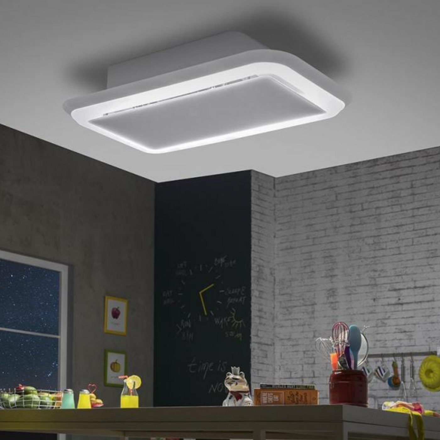 Hotte plafond Silverline COLORBOX blanc 100 cm