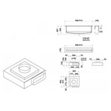 Hotte plan de travail Airone TITAN 90 cm verre noir - moteur à commander séparement