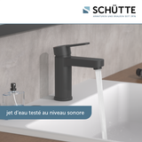 Mitigeur lavabo vasque Schütte ELEPHANT noir mat