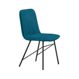 Chaise de salle à manger ANAIS avec assise velours bleu