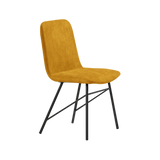 Chaise de salle à manger ANAIS avec assise velours jaune