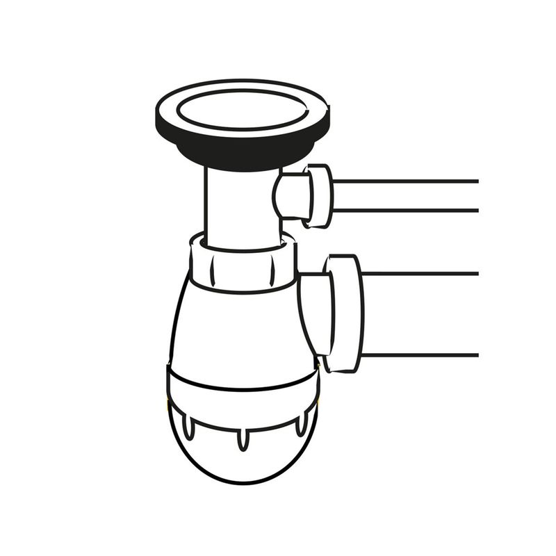 Vidage automatique 1 bac 1/2 sous plan CUIPD240